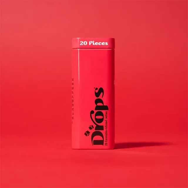 Drops THC Gummy 20ct 100mg D9, Flavor: Dreamy Cherry Indica Llama Tonic