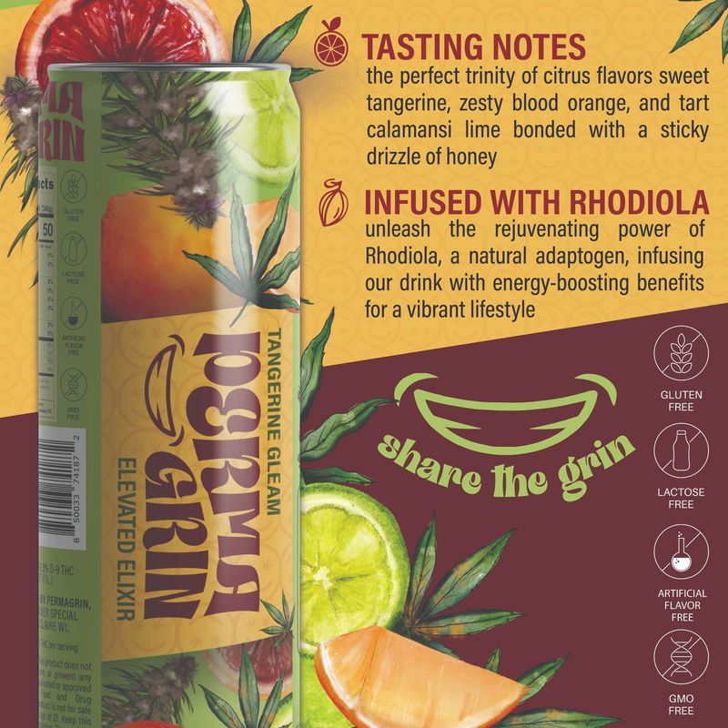Permagrin Tangerine Gleam 10mg THC Drink