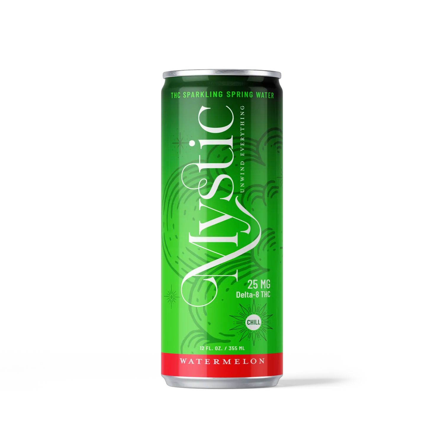 Mystic Beverage 12oz 25mg Delta 8 Chill Watermelon