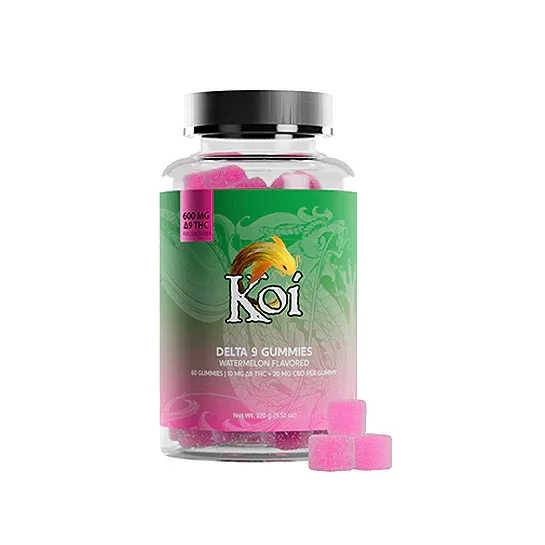 Koi Delta 9 Gummy 60ct 600 mg THC 1200mg CBD Watermelon
