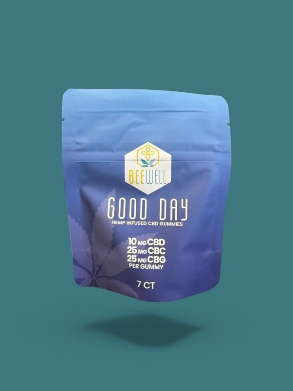 Bee Well CBD Good Day Gummies 60mg (CBG, CBC, CBD) 7ct 420mg
