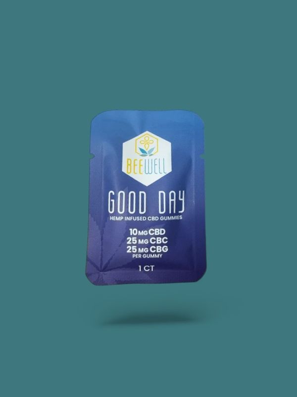 Bee Well CBD Good Day Gummies 60mg (CBD CBG CBC) 1ct