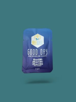 Bee Well CBD Good Day Gummies 60mg (CBD CBG CBC) 1ct