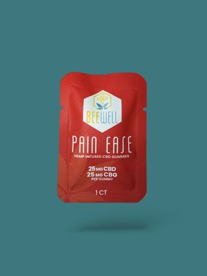 Bee Well CBD Pain Ease Gummies 50mg (CBD, CBG)  1ct 50mg