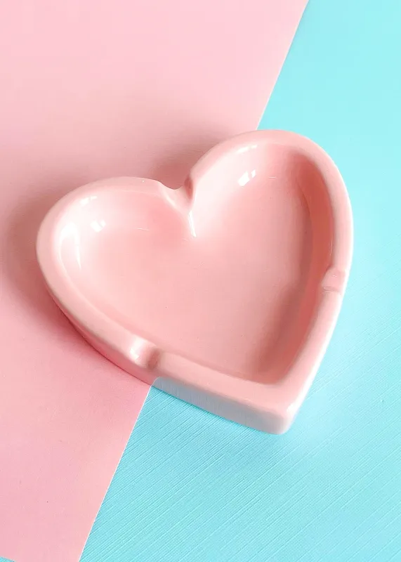 Canna Style Candy Heart Ashtray Rosa Suave