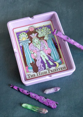 Canna Style High Priestess Tarot Card Ashtray