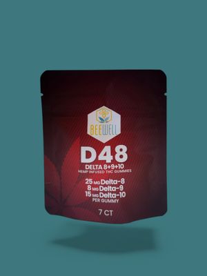 Bee Well D48 Gummies Delta 9, Delta 8, Delta 10  7ct