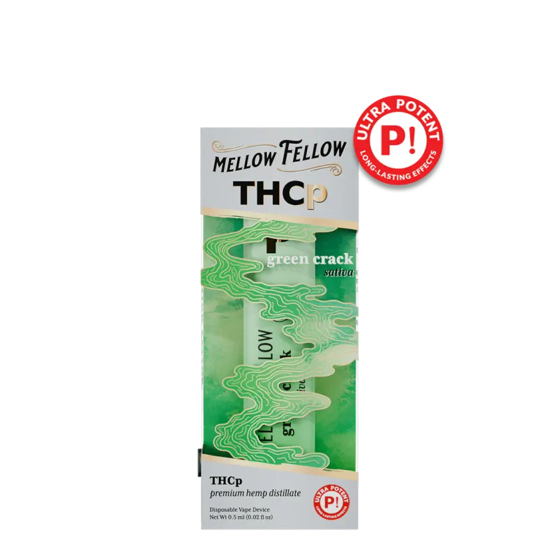 Mellow Fellow THCp Disposable .5ml Green Crack (Sativa)