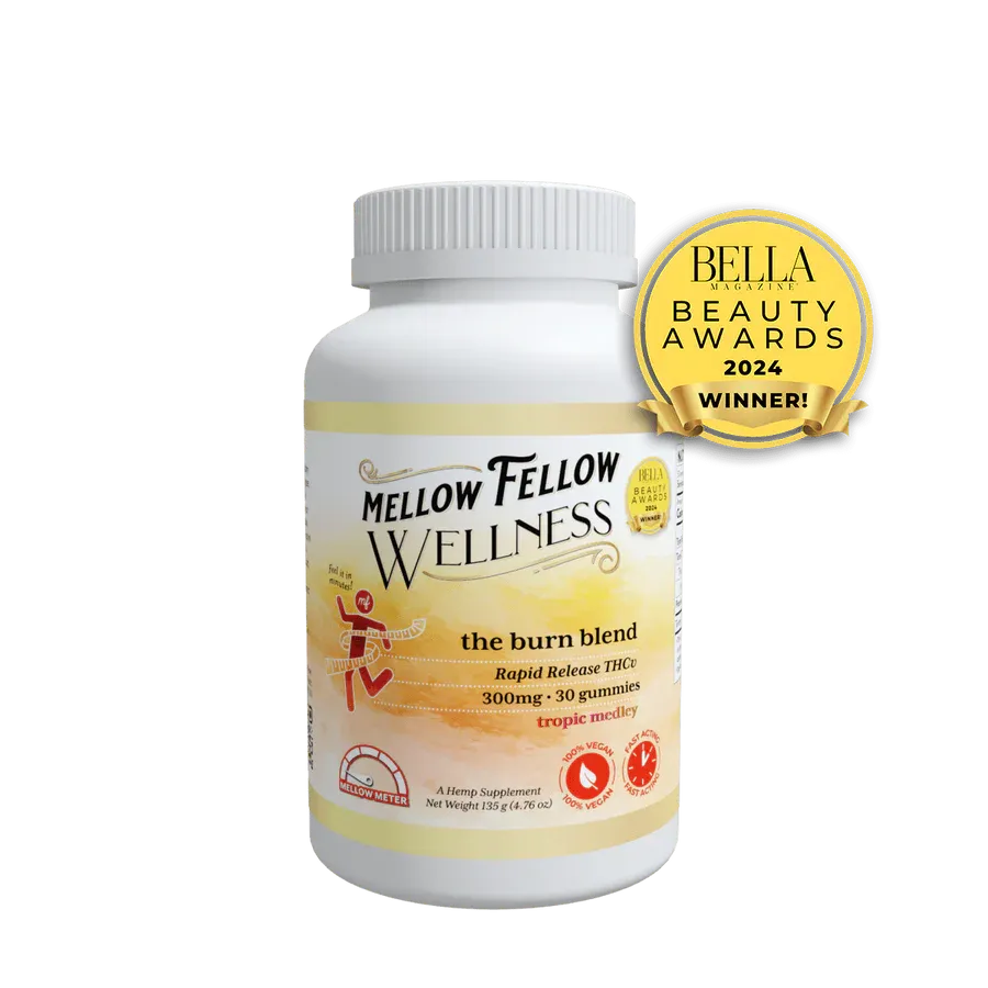 Mellow Fellow Wellness Gummies 30ct Jar Burn Trim Blend