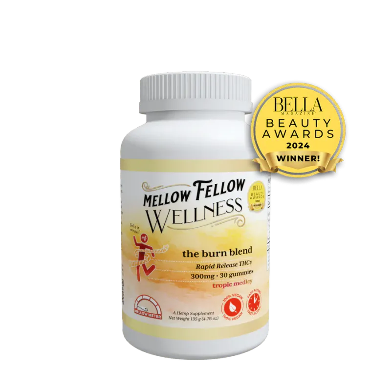 Mellow Fellow Wellness Gummies 30ct Jar Burn Trim Blend