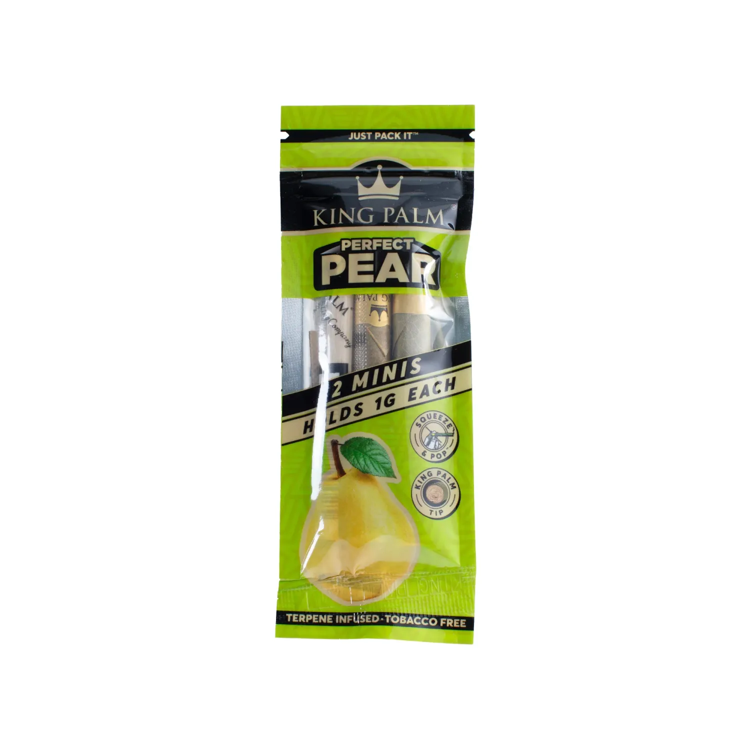 King Palm Mini Leaf Rolls w Flavor Tips 1g 2ct Perfect Pear