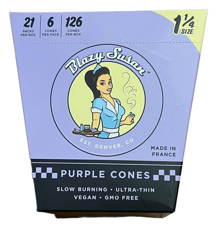 Blazy Susan Cones (Box of 21 packs) Purple 1 1/4 (6pk)