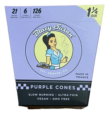 Blazy Susan Cones (Box of 21 packs) Purple 1 1/4 (6pk)