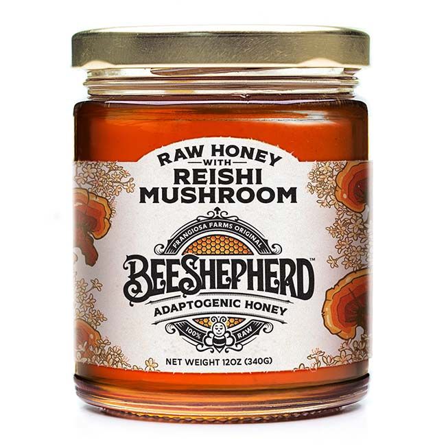 Bee Shepherd Infused Raw Honey 12oz Reishi