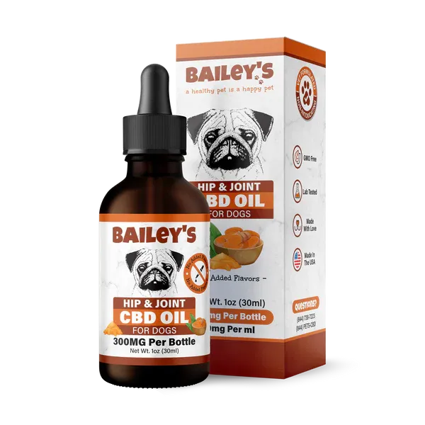 Bailey's Hip &amp; Joint CBD Oil for Dogs 30ml 300mg