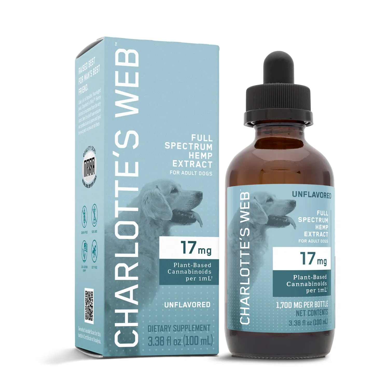 Charlotte's Web Pet Oil 17mg 30ml Unflavored