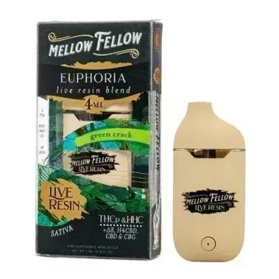 Mellow Fellow Live Resin Blend Desechable 4ml Euforia Green Crack