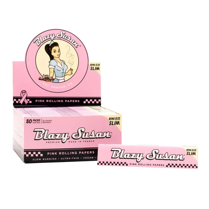 Blazy Susan Pink Rolling Paper - King Size