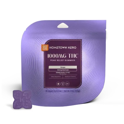 Hometown Hero D8 Peak (Max) Delta 8 Gummies 10ct