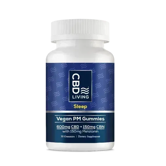 Gomitas para Dormir CBD Living 30ct 600mg CBD 150mg CBN 150mg Melatonina Sabores Variados