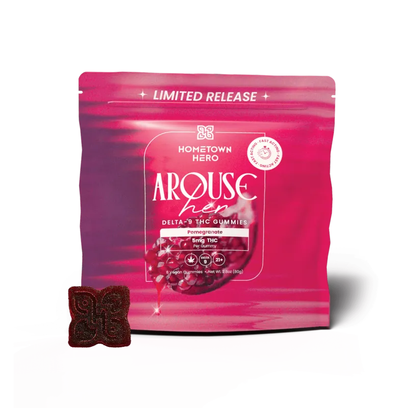 Hometown Hero Arouse Gummy 40mg D9 8ct