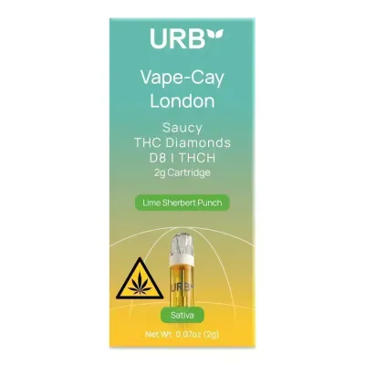 Urb Saucy THC Diamonds Desechable 3ml Lime Sherbert Punch (Sativa)
