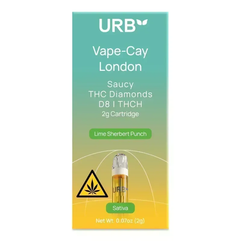 Urb Saucy THC Diamonds Desechable 3ml Lime Sherbert Punch (Sativa)