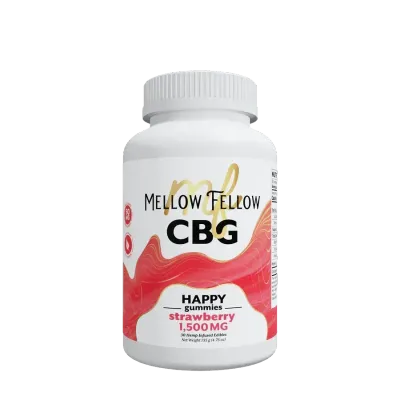 Mellow Fellow Happy Gummies 30ct Jar 1500mg CBG