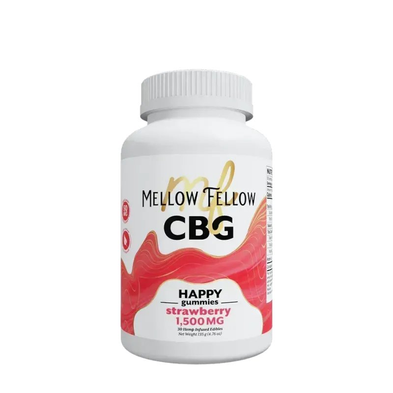 Mellow Fellow Happy Gummies Frasco de 30 unidades 1500mg CBG