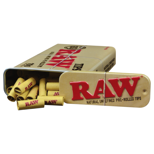 Raw Pre-Rolled Tips in Tin 100pk