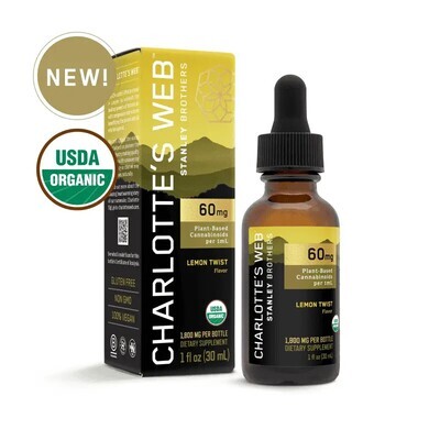 Charlotte's Web 60mg Lemon Twist 30ml aproximadamente 1800mg
