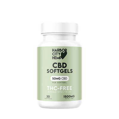 Harbor City Hemp CBD Cápsulas Blandas de Espectro Amplio 1500mg 30ct