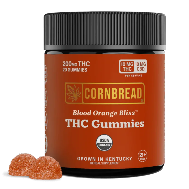 Cornbread Hemp THC Gummies 10mg THC 10mg CBD