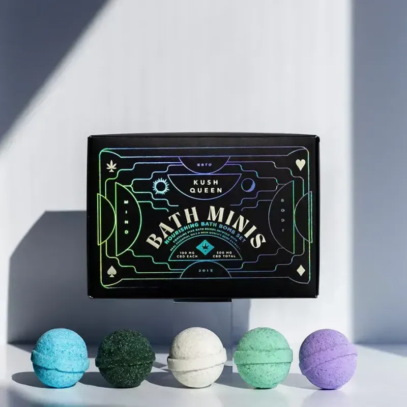 Kush Queen Mini Bath Bomb Collection 5ct 100mg CBD each