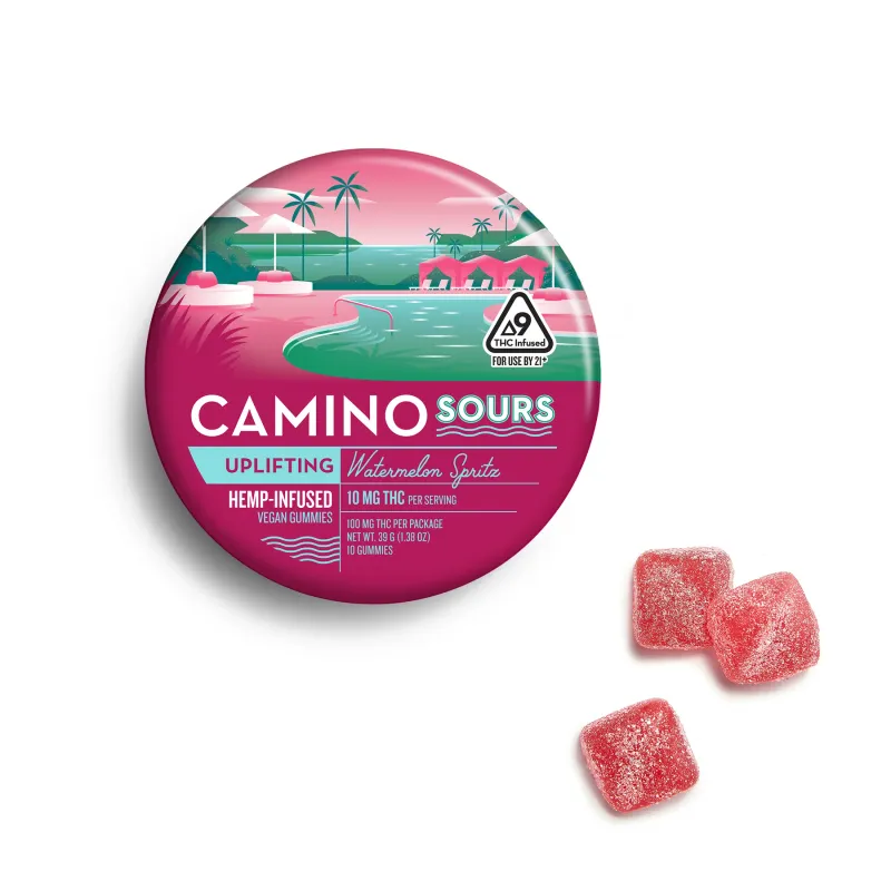 Camino Sours Watermelon Spritz 'Uplifting' 10mg Delta 9 Gummies