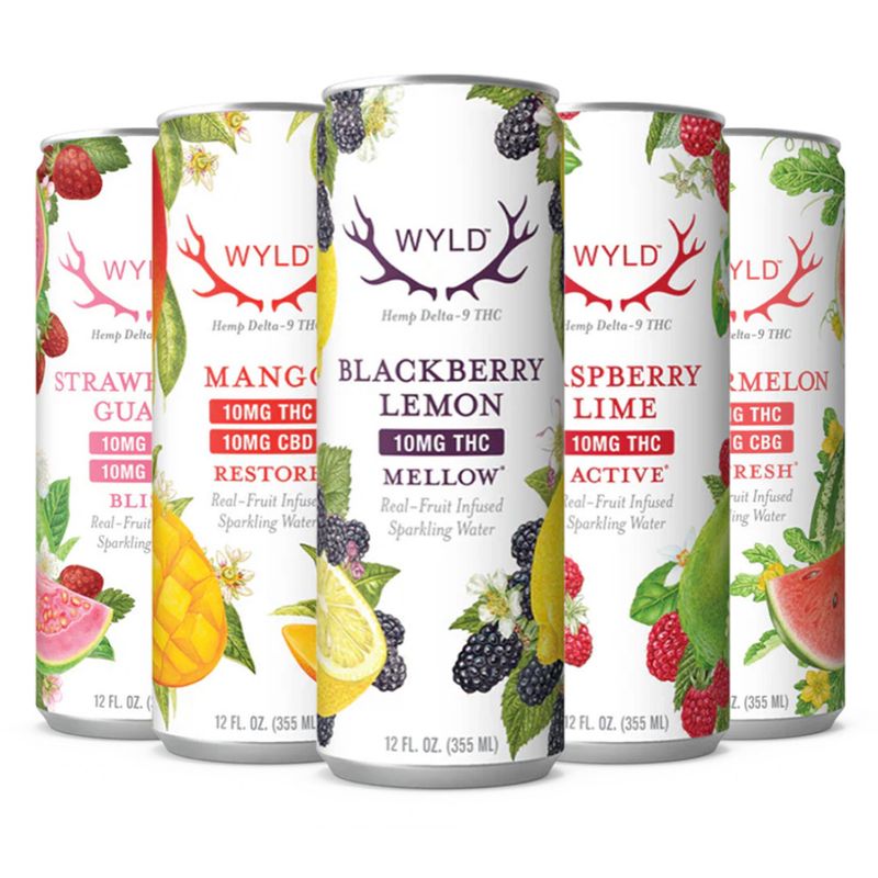 Wyld Hemp THC Sparkling Waters 12oz 10mg THC