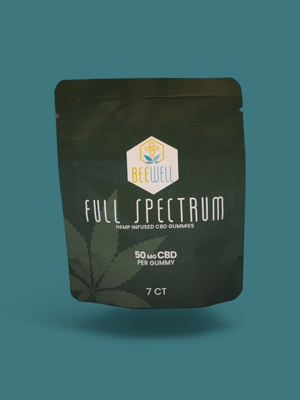 Bee Well CBD Wellness Full Spectrum Gummies 7ct 50mg