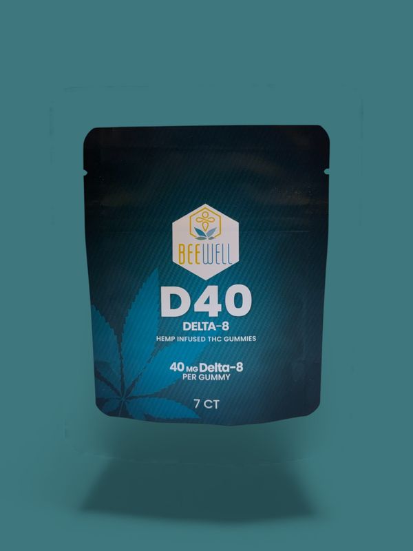 Bee Well CBD Recreational Gummies D40 (D8) 7ct