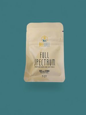 Bee Well CBD Wellness Full Spectrum Softgel 7ct 50mg