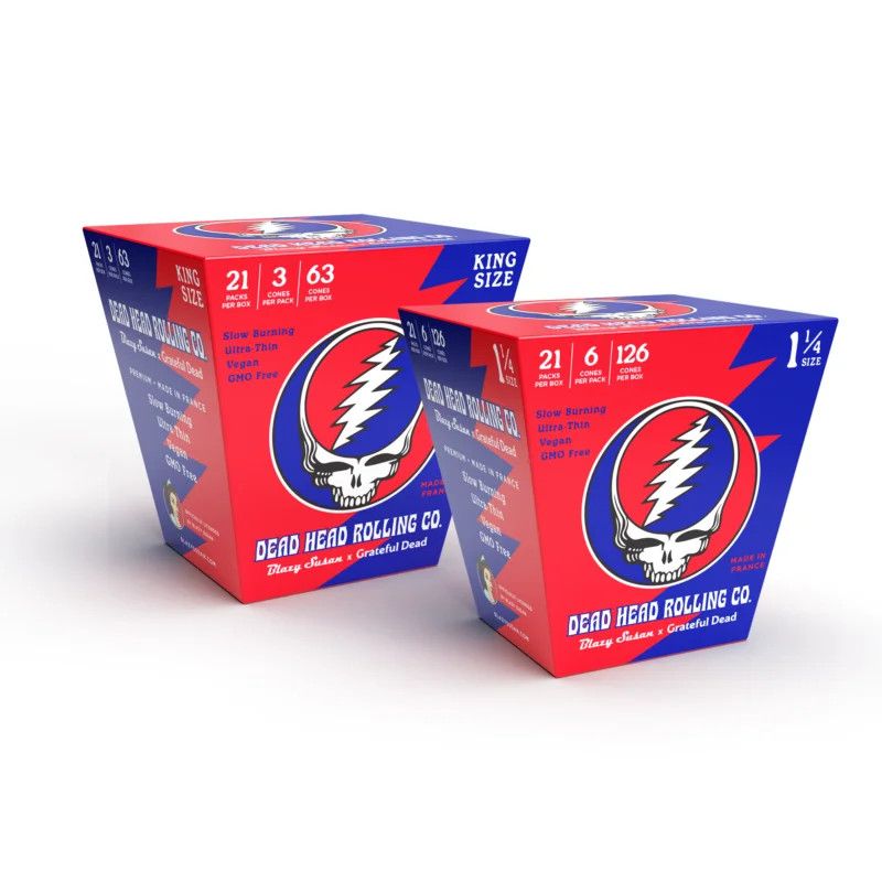 Blazy Susan King Size Cones 3pk (Box of 21 packs) Grateful Dead
