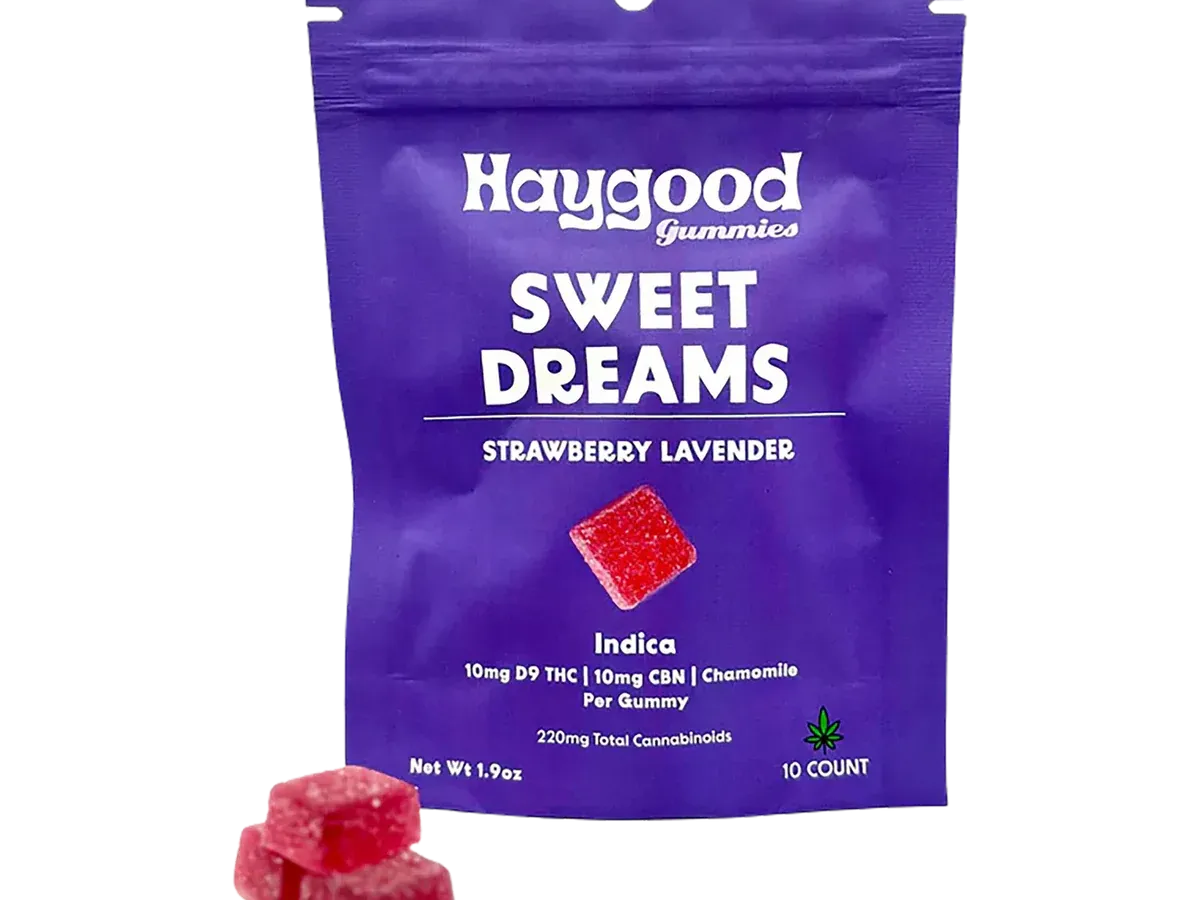 Haygood Sweet Dreams Gummy 10ct 5mg D9, 5mg CBD, 5mg CBN Live Resin