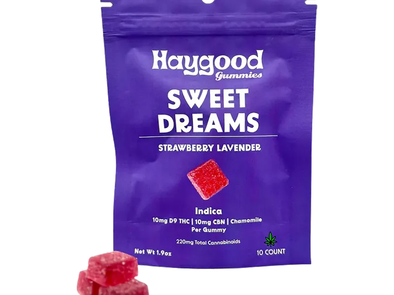Haygood Sweet Dreams Gummy 10ct 5mg D9, 5mg CBD, 5mg CBN Live Resin
