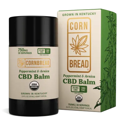 Cornbread Full Spectrum Balm 25mg CBD 1mg D9 2.4oz