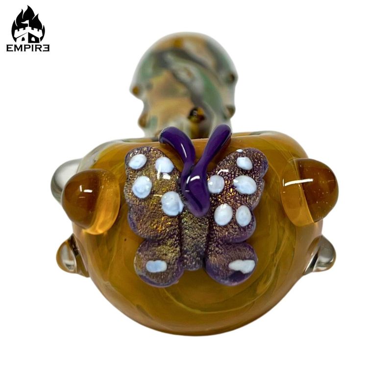 Empire Glassworks Sunshine Garden Dry Pipe Voila Butterfly 4.25"