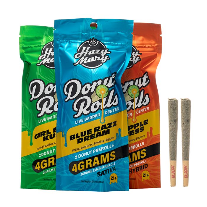 Hazy Mary Donut  PreRolls Live Badder 4g