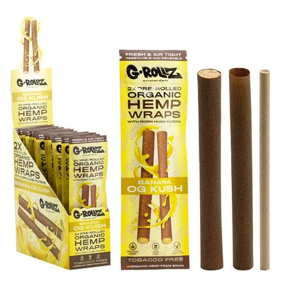 G-Rollz Organic Hemp Wraps Pre-Rolled Cones 2ct