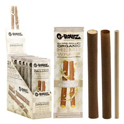 G-Rollz Organic Hemp Wraps Pre-Rolled Cones 2ct