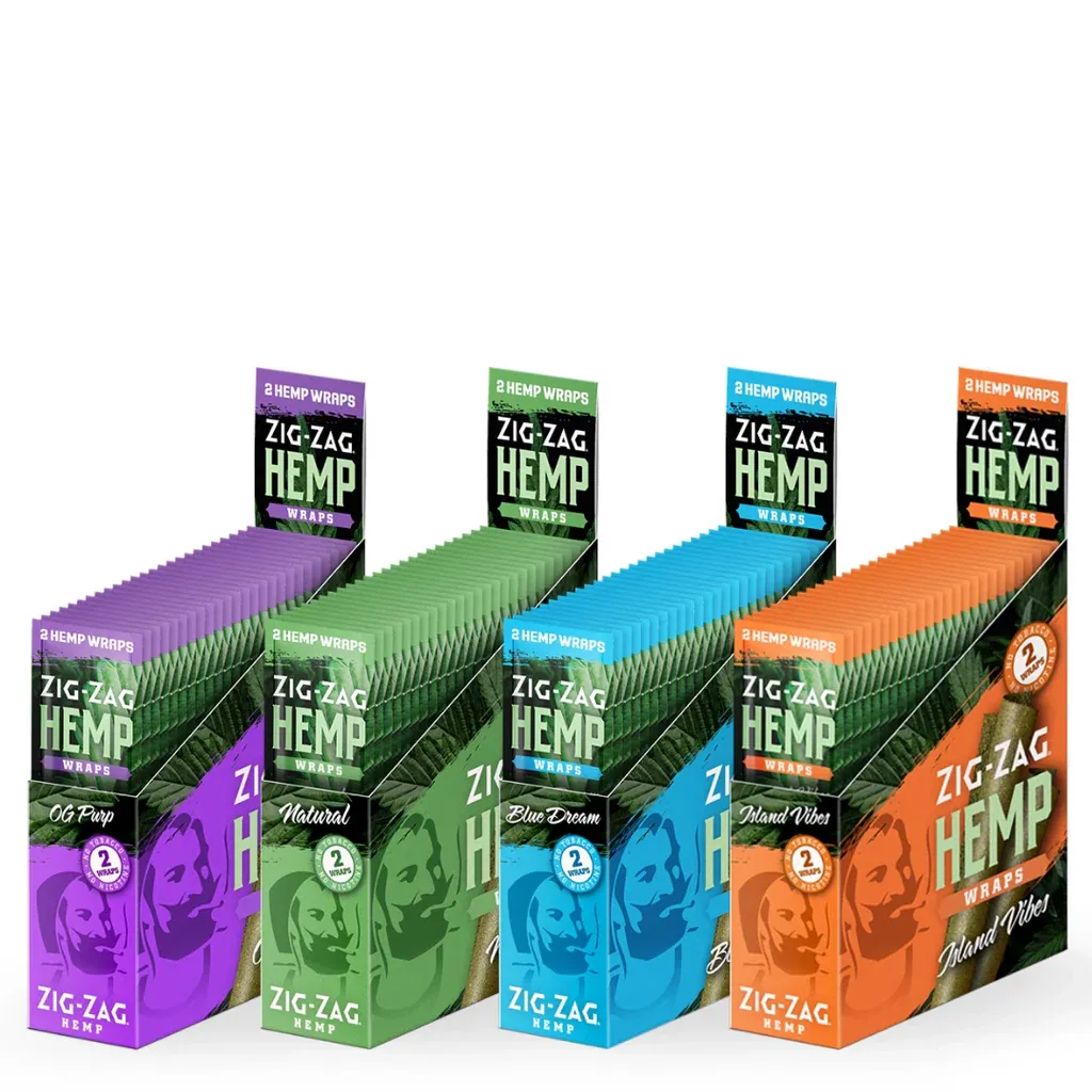 Zig-Zag Hemp Wraps 2ct