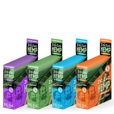 Zig-Zag Hemp Wraps 2ct
