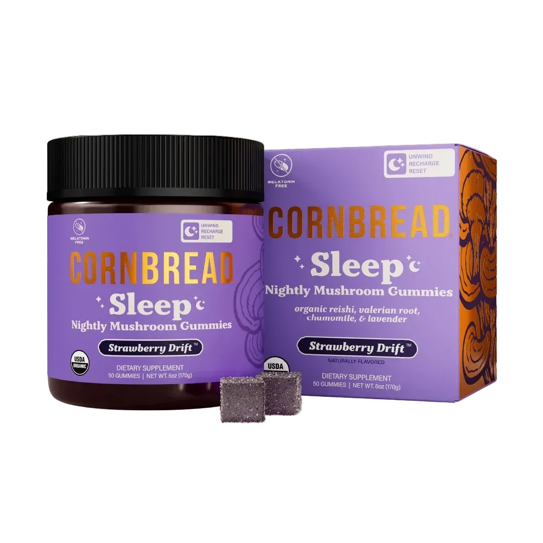 Cornbread Hemp Mushroom Gummies Sleep Strawberry Drift 30ct
